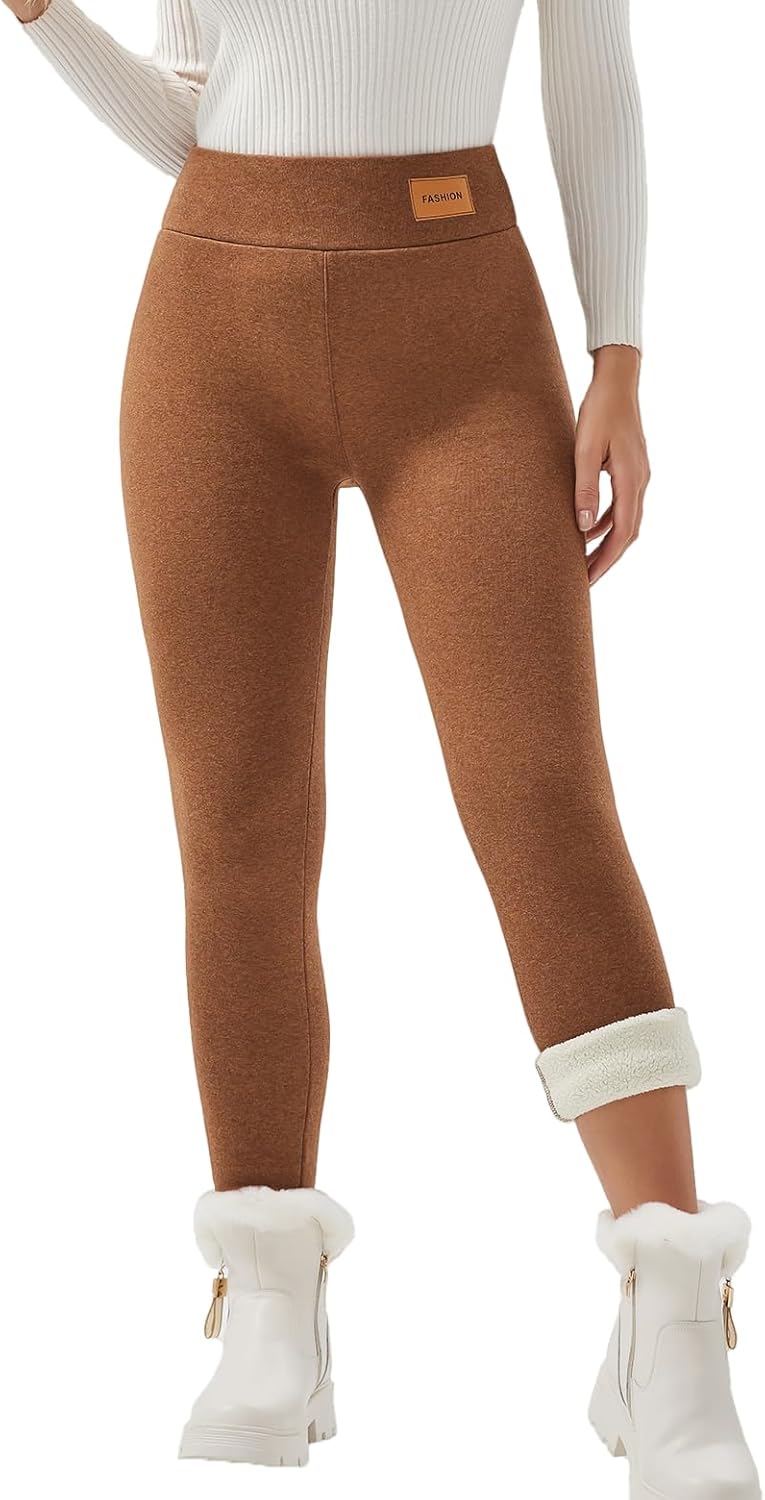 Women Sherpa Lined Leggings for Winter Warmth and Style