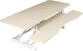 42 in Desk Converter K Series with Light Wood Top - Sit to Stand Riser