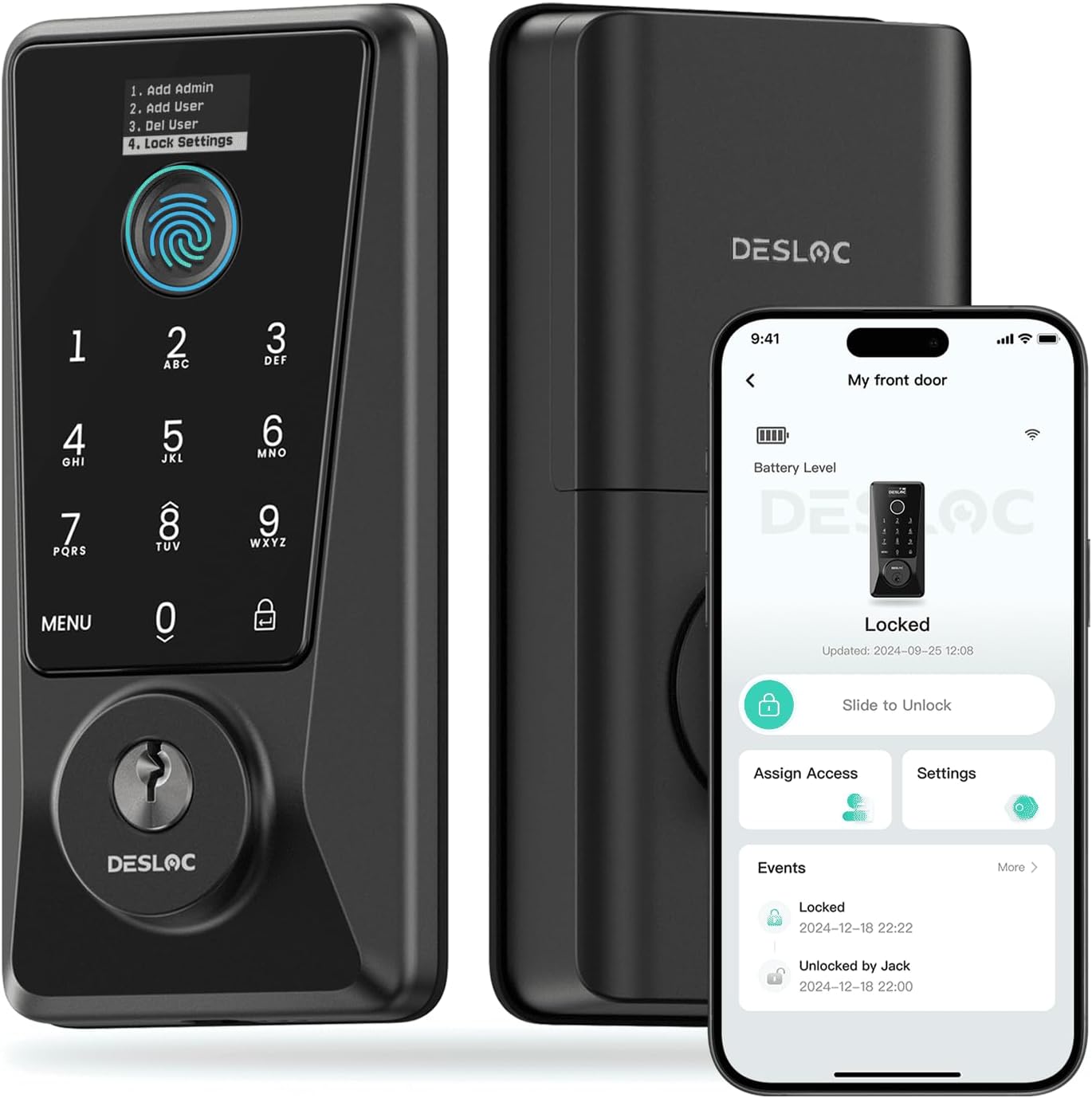 DESLOC Smart Lock D110 Plus: Keyless Entry with Wi-Fi Control