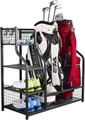 SNAIL Golf Bag Garage Storage Organizer - Extra Large Rack for 2 Bags