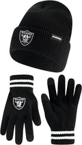 NFL Super Soft Marled Winter Beanie and Gloves - Unisex Fit
