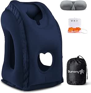 Sunany Inflatable Neck Pillow for Travel Comfort and Relaxation