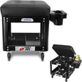 Rolling Creeper Garage Shop Seat - Padded Mechanics Stool with Tool