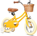 Girls Bike with Basket for 2-12 Years - Adjustable First Ride