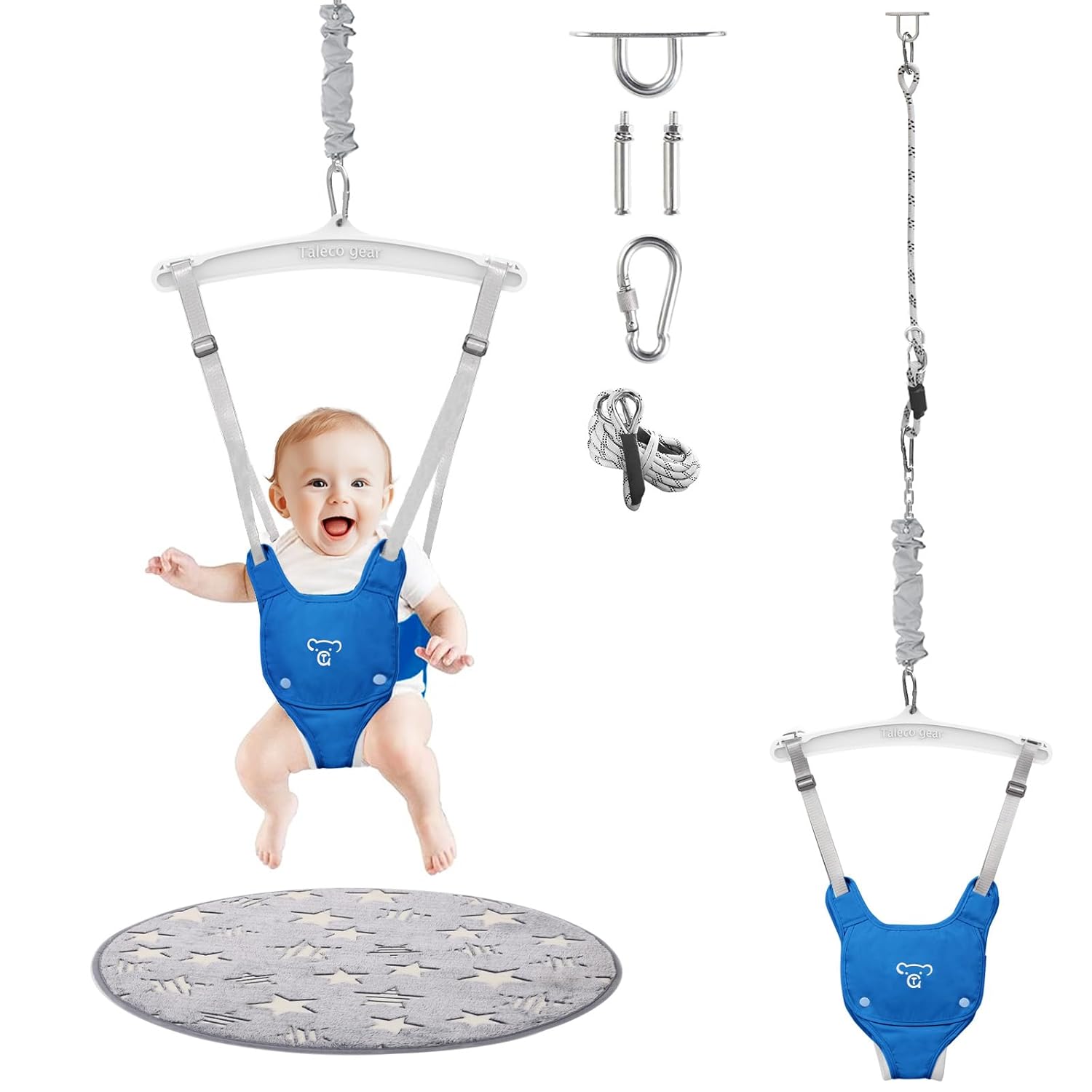Versatile Baby Jumper with Ceiling Hook for Infants & Toddlers