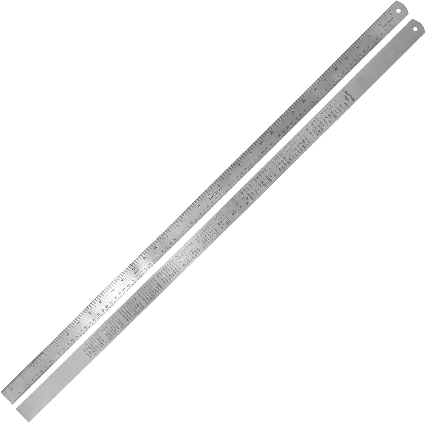 Pacific Arc 36 Inch Stainless Steel Ruler for Precision Drafting