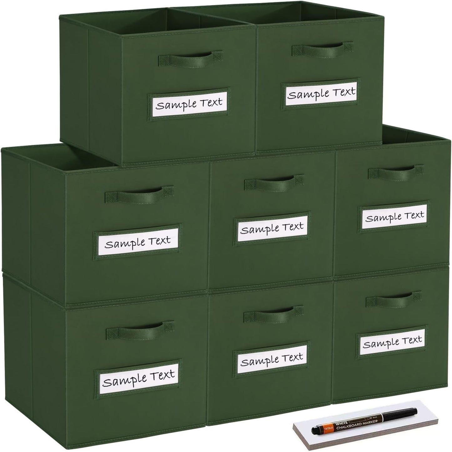 artsdi Fabric Storage Cubes - 13 Inch Cube Organizer Bins