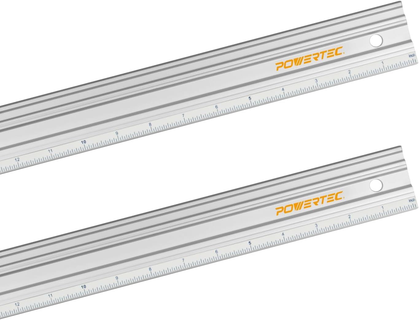 POWERTEC 18 Inch Machinist Aluminum Straight Edges for Precision