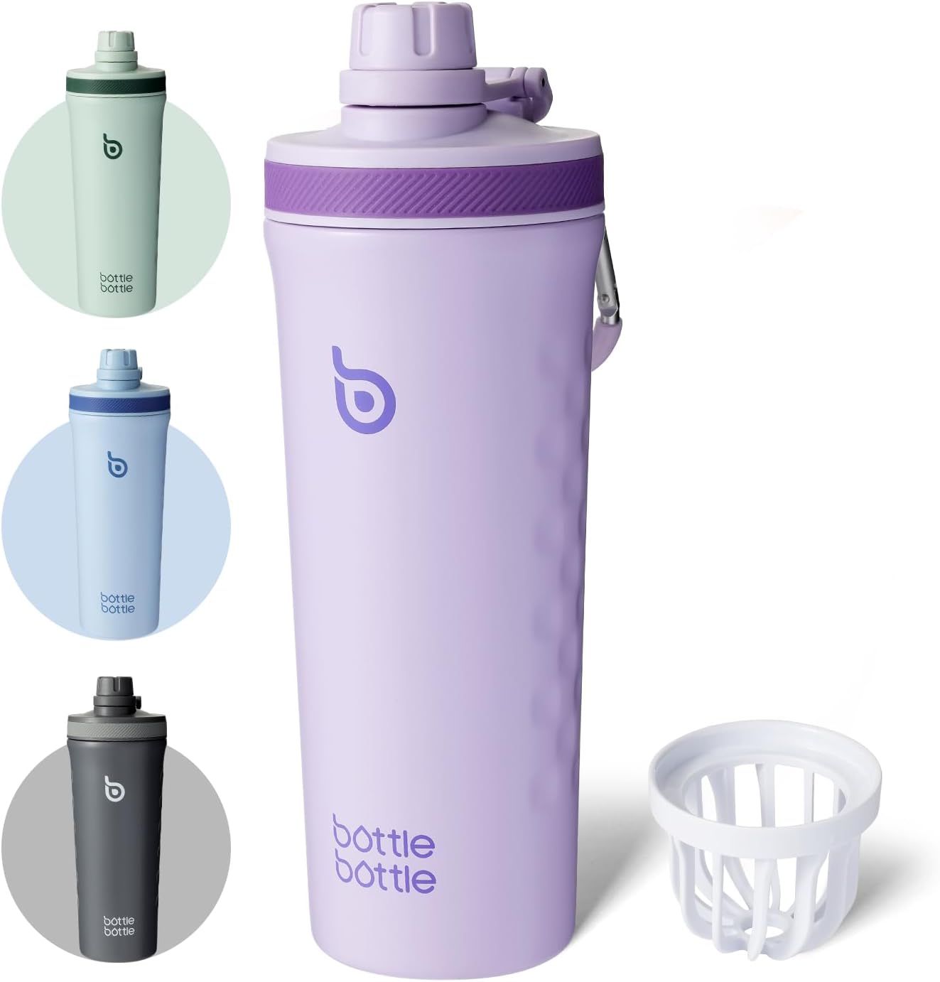 26oz Stainless Steel Insulated Shaker: Reusable Gym Cup Purple