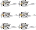 Privacy Door Handles Interior Levers Satin Nickel - Durable Privacy