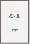 Minimalist 20x30 Walnut Wood Frame - Solid Wood Poster Frame