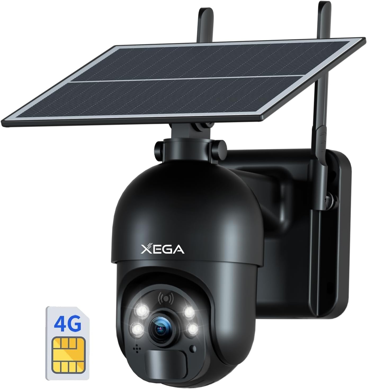 Xega 4G LTE Cellular Security Camera with Solar Power and Night Vision