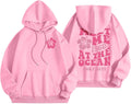Pink Hoodie for Teen Girls Long Sleeve Preppy Casual Graphic