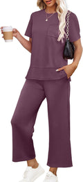 Women's Lounge Set Wide Leg Tracksuit S-3XL - Travel Friendly