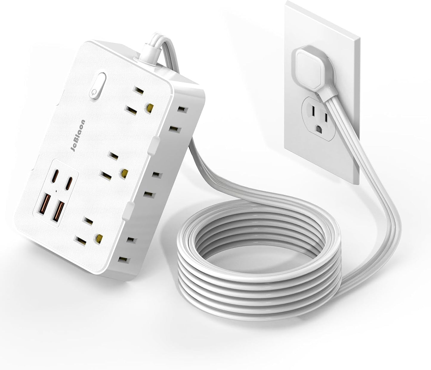Compact Surge Protector with USB Charging Ports