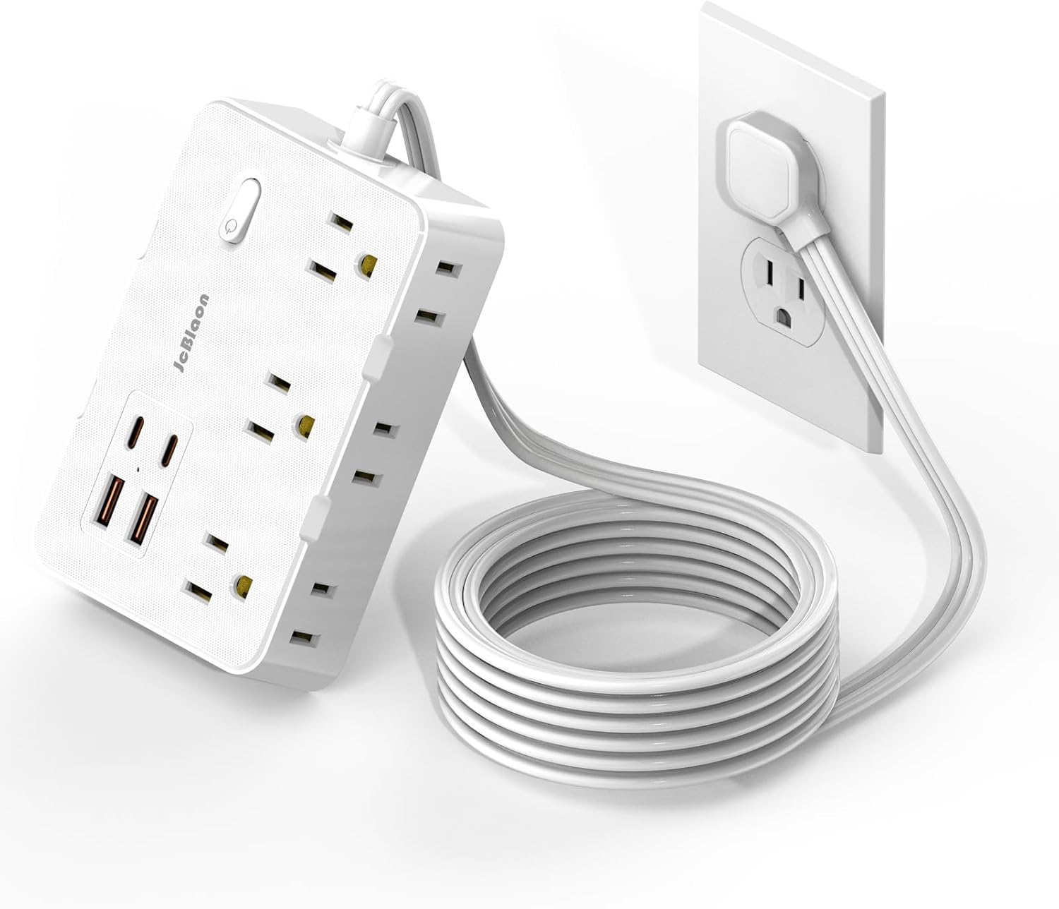 Compact Surge Protector with USB Charging Ports