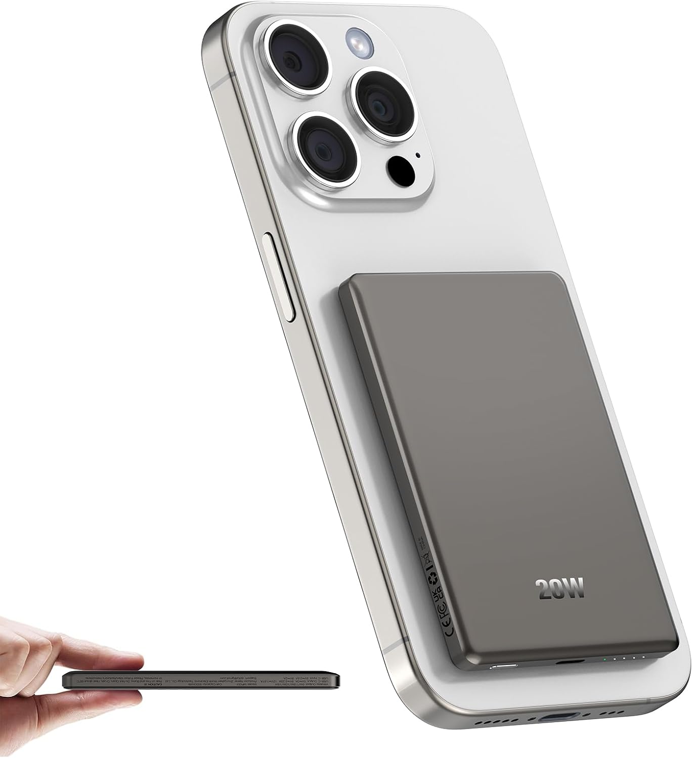 Dbasne 5,000mAh Mag-Safe Portable Charger