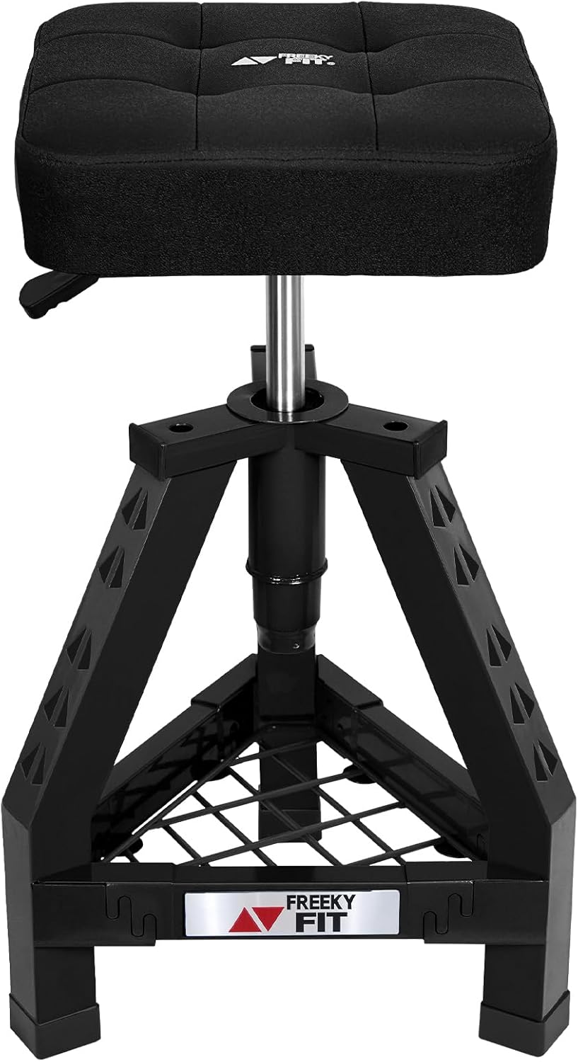 Adjustable Shop Stool for Garage Mechanics with Tool Storage