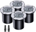 4 Pack 3W 12V In-ground LED Landscape Lights - Warm White