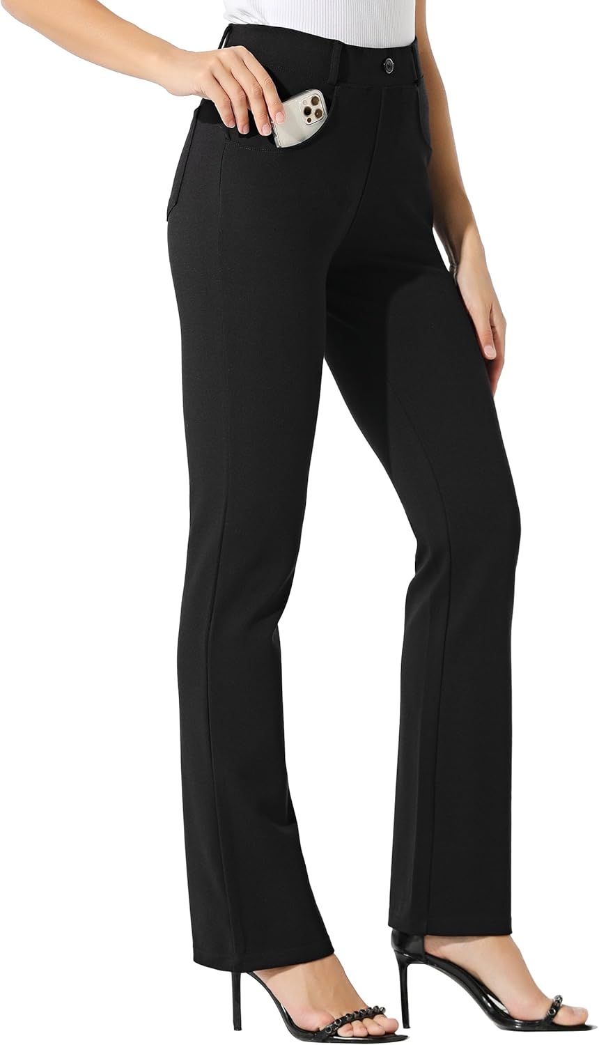 Willit Women's Yoga Dress Pants Bootcut Stretch Work Slacks