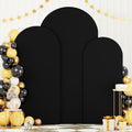 Spandex Fitted Wedding Arch Cover Set of 3 Black - Stretchy Backdrop