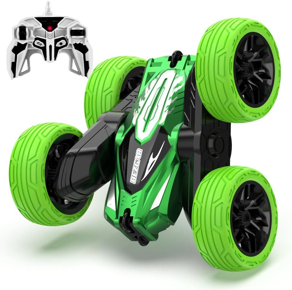 BEZGAR Dual-Motor Stunt RC Car - USB Charging, 360 Flips