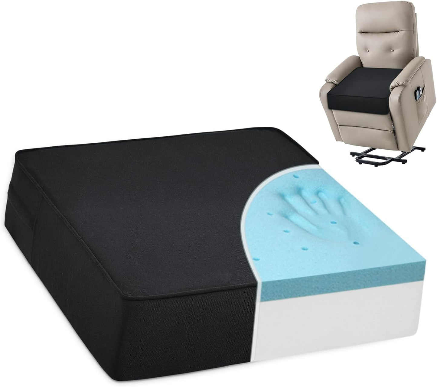 Shinnwa Gel Memory Foam Recliner Cushion for Ultimate Comfort