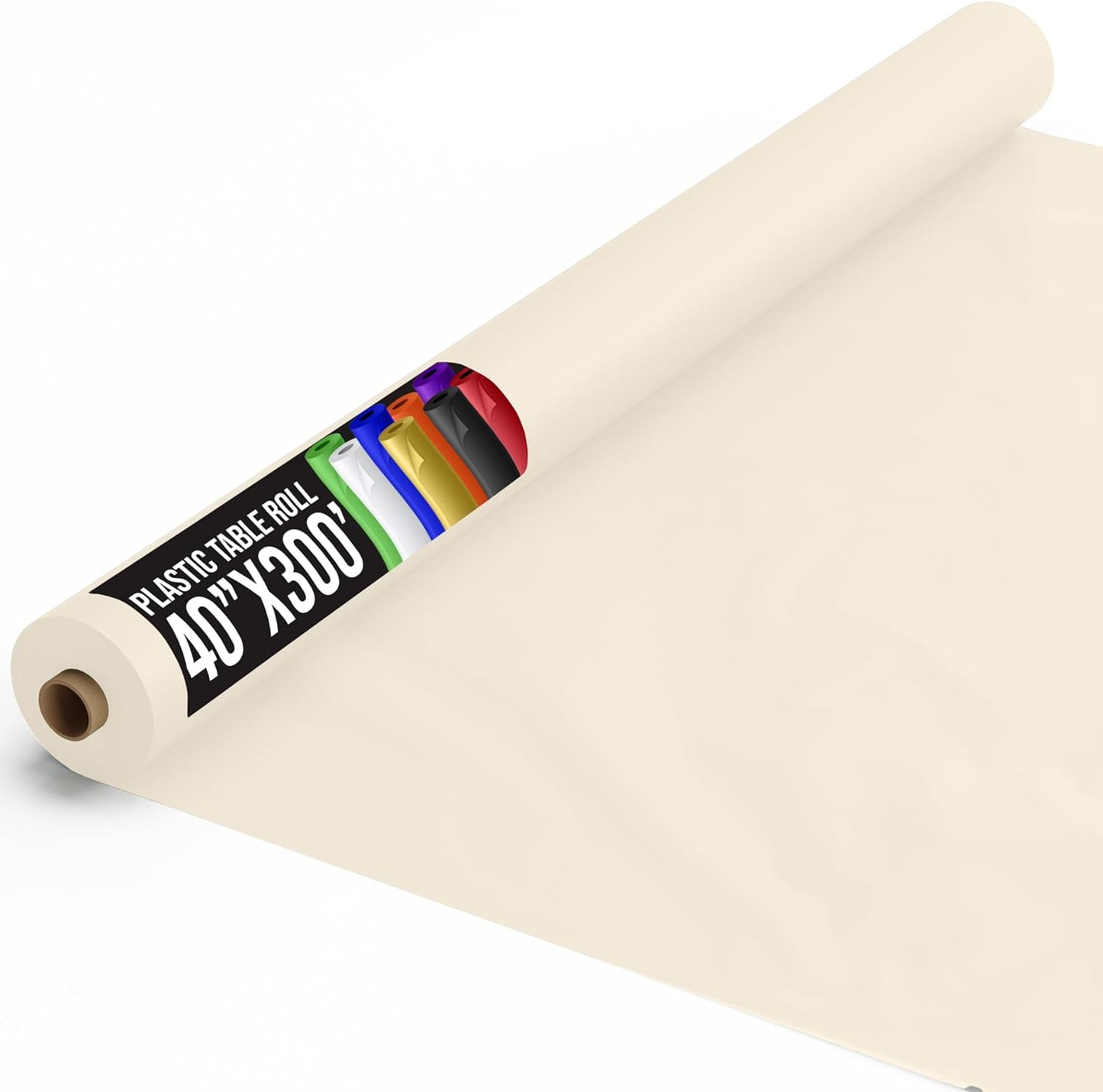 Premium Ivory Plastic Table Cover Roll for All Your Events