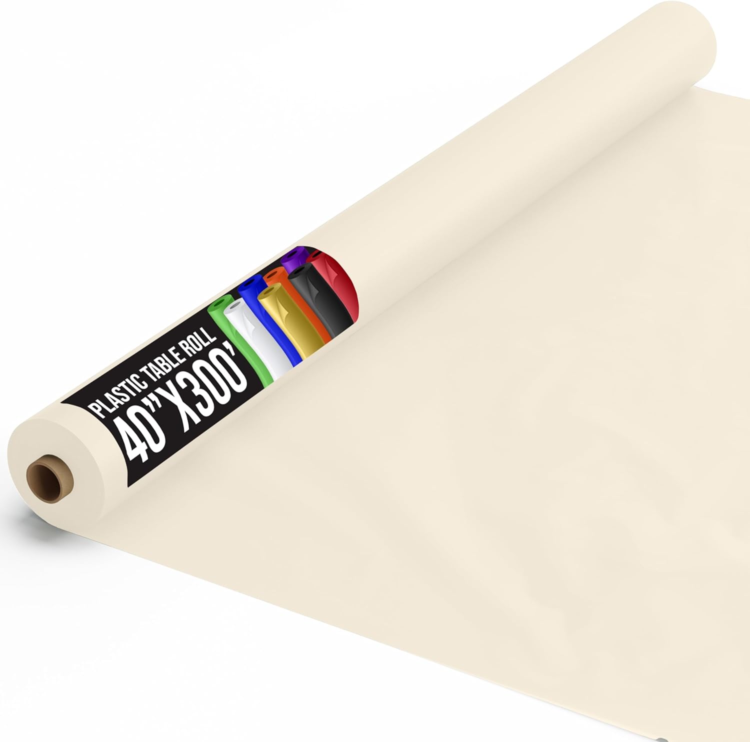 Premium Ivory Plastic Table Cover Roll for All Your Events