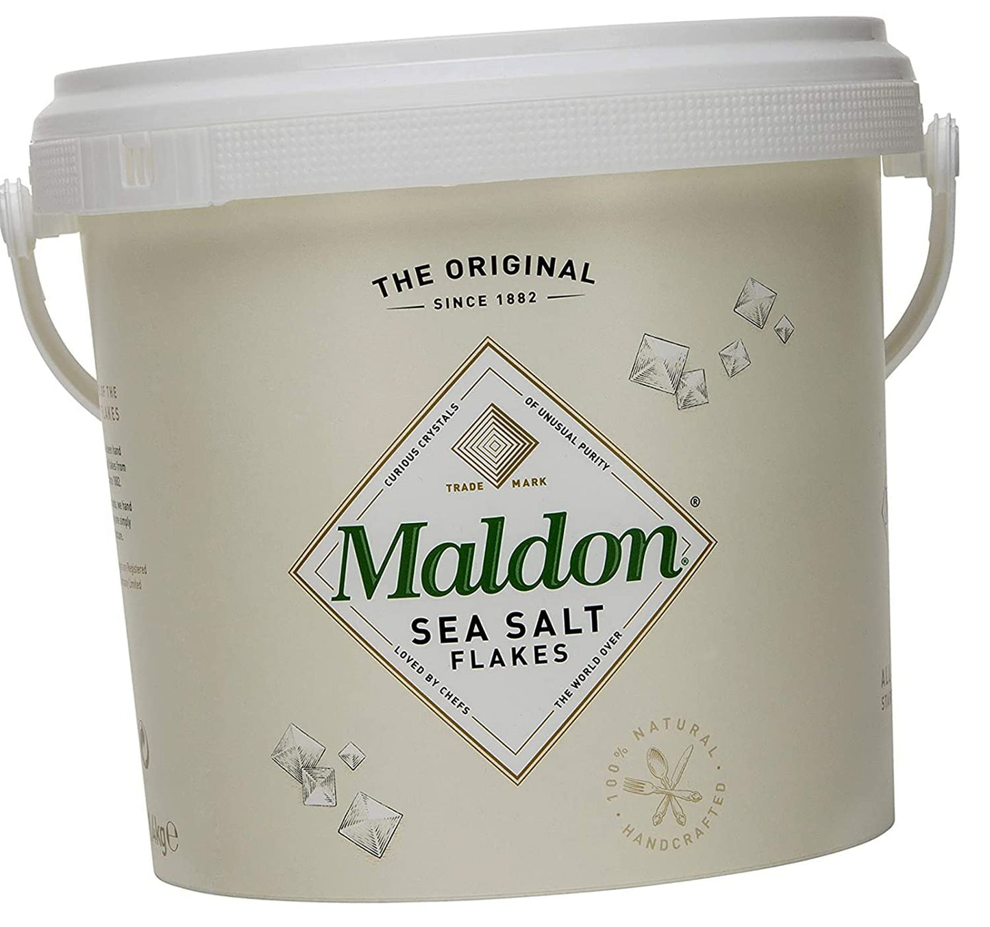 Maldon Salt Sea Salt Flakes Resealable Tub for Gourmet Cooking