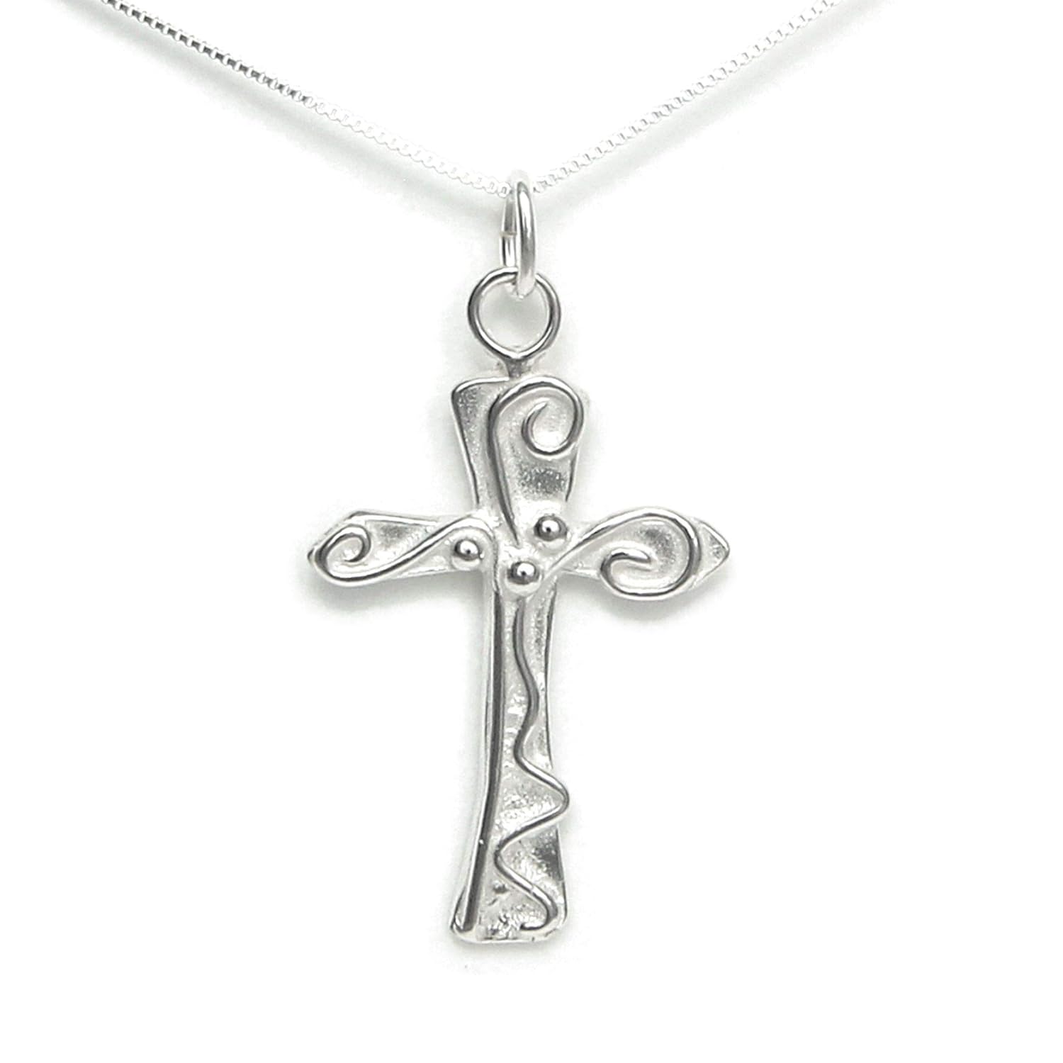 Walk to Emmaus Cross Sterling Silver Necklace for Spiritual Journey