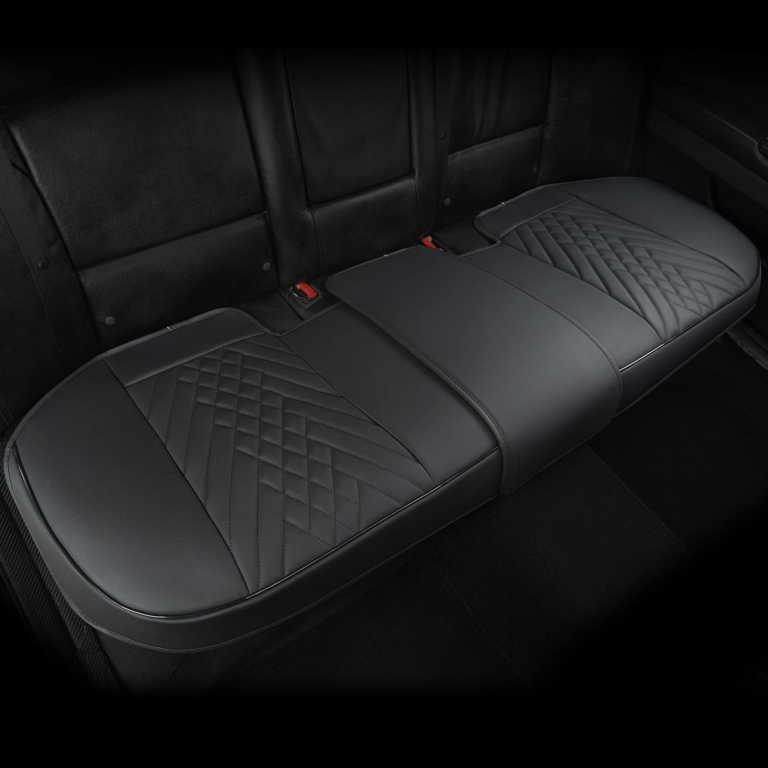 GIANT PANDA PU Leather Rear Seat Cover Protector for Cars