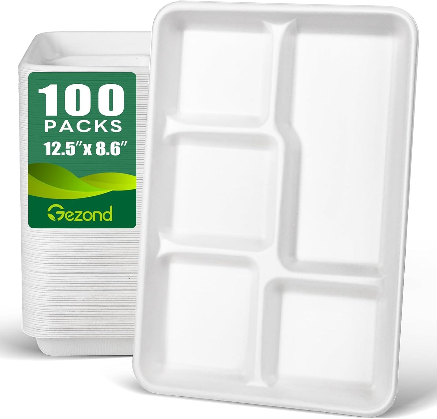 Compostable 5 Compartment Plates for Eco-Friendly Dining Needs