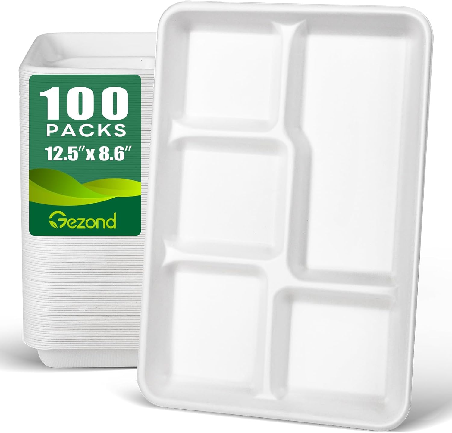 Compostable 5 Compartment Plates for Eco-Friendly Dining Needs