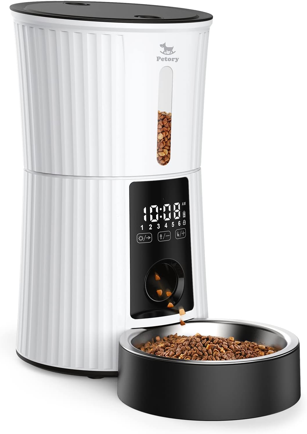 Petory Automatic Cat Feeders - Timed 4L Dry Food Dispenser