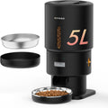 Automatic Cat Feeder 5L Anti-Clog Food Dispenser - Programmable Meals