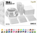 350 Pcs Clear Plastic Plates Set for Parties and Events
