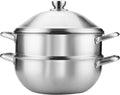 Tri-Ply Stainless Steel Steamer Pot 12 in Everyday Pan - Efficient