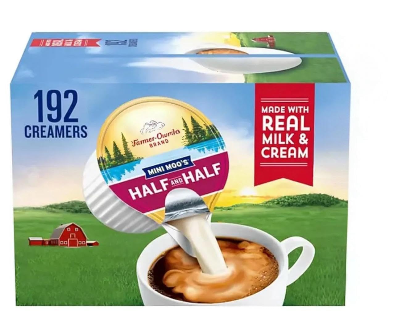 Coffee Creamer Singles Half & Half 192 Count for Smooth Taste