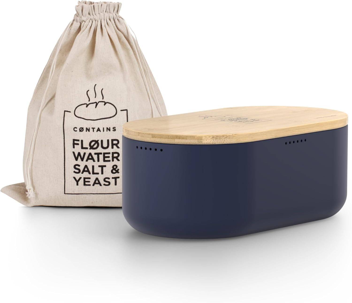 LARS NYSM Bread Box for Freshness and Cutting Board Use