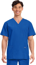 Cherokee V-Neck Scrub Top for Men Traditional Fit - 4 Pockets