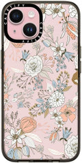Abstract Modern Coral White Pastel iPhone 15 Case - Slim Protection