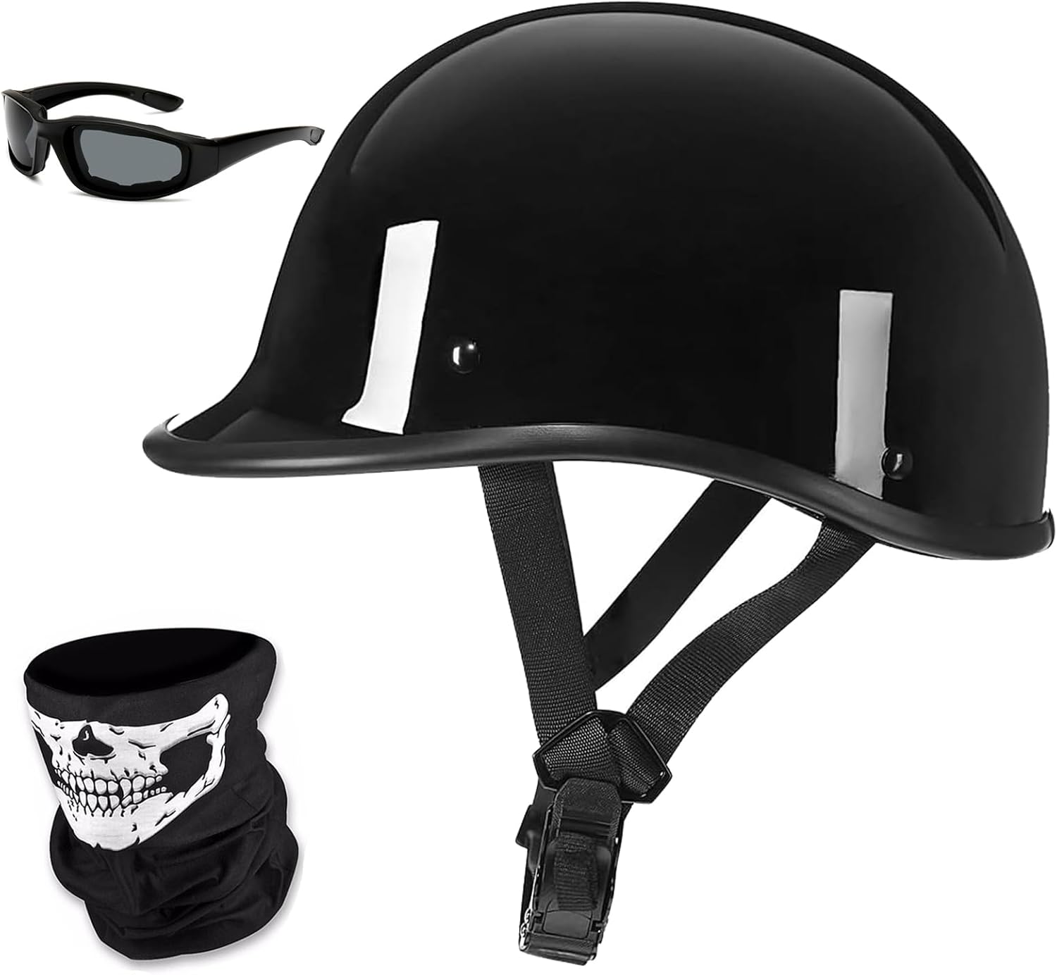 Motorcycle Half Helmet DOT Approved Vintage Shell for Cruisers