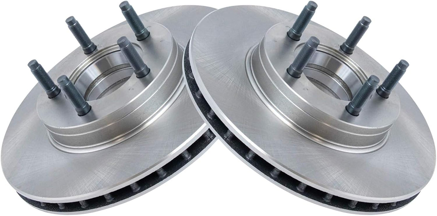TRQ Front Brake Rotors Set Vented for 1995-1997 Ford Ranger
