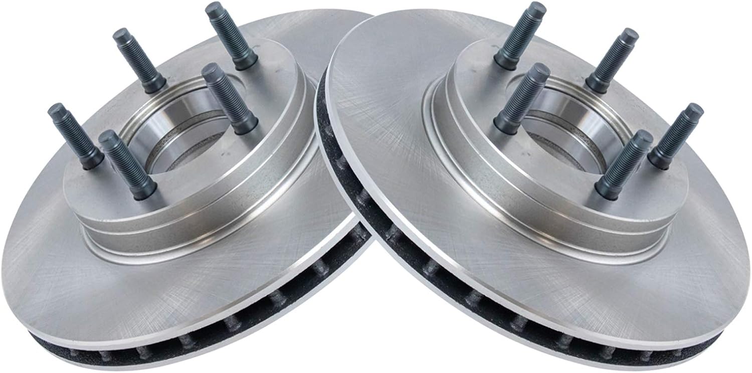 TRQ Front Brake Rotors Set Vented for 1995-1997 Ford Ranger