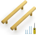Gold Cabinet Handles 25 Pack 4 in Brushed Brass Pulls - Durable