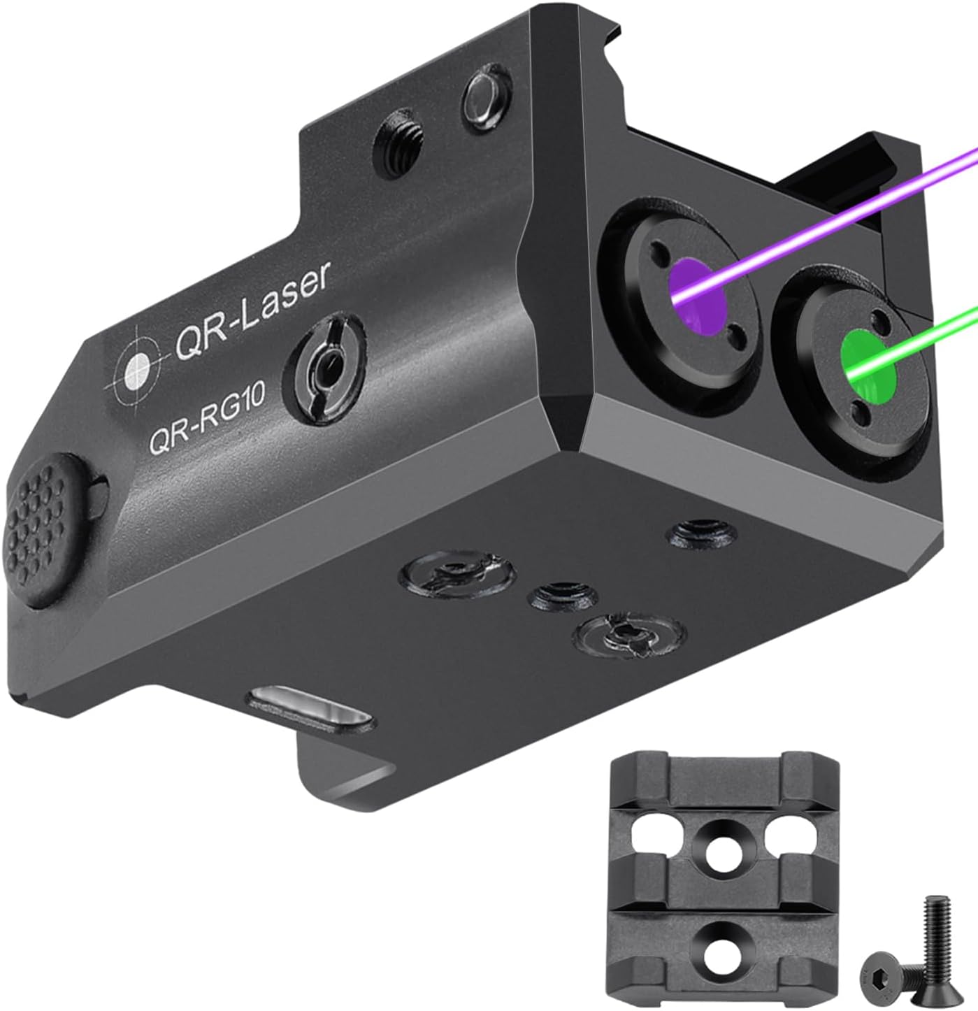 Red Green Purple Blue Laser Light Combo Tactical Flashlight