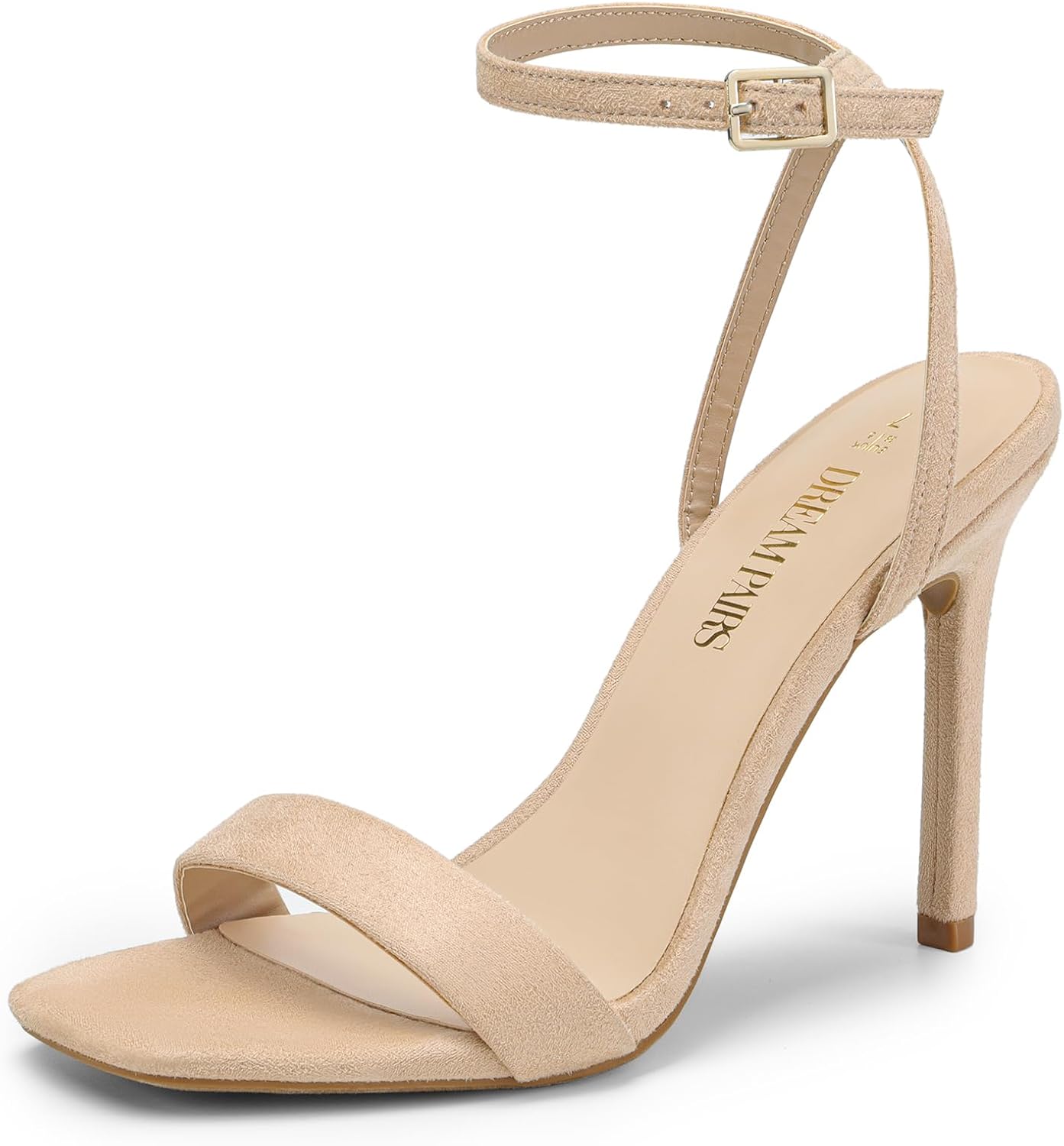 DREAM PAIRS Womens High Stilettos Open Square Toe Heels