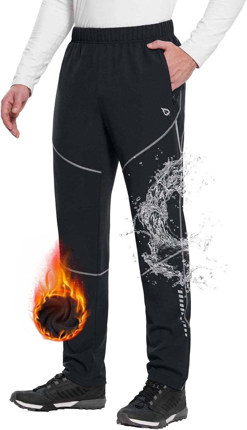 BALEAF Men's Windproof Fleece Cycling Pants