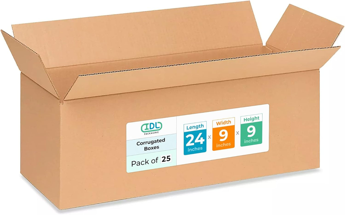 Long Moving & Shipping Boxes 24L x 9W x 9H Extra Strength 25-Pack